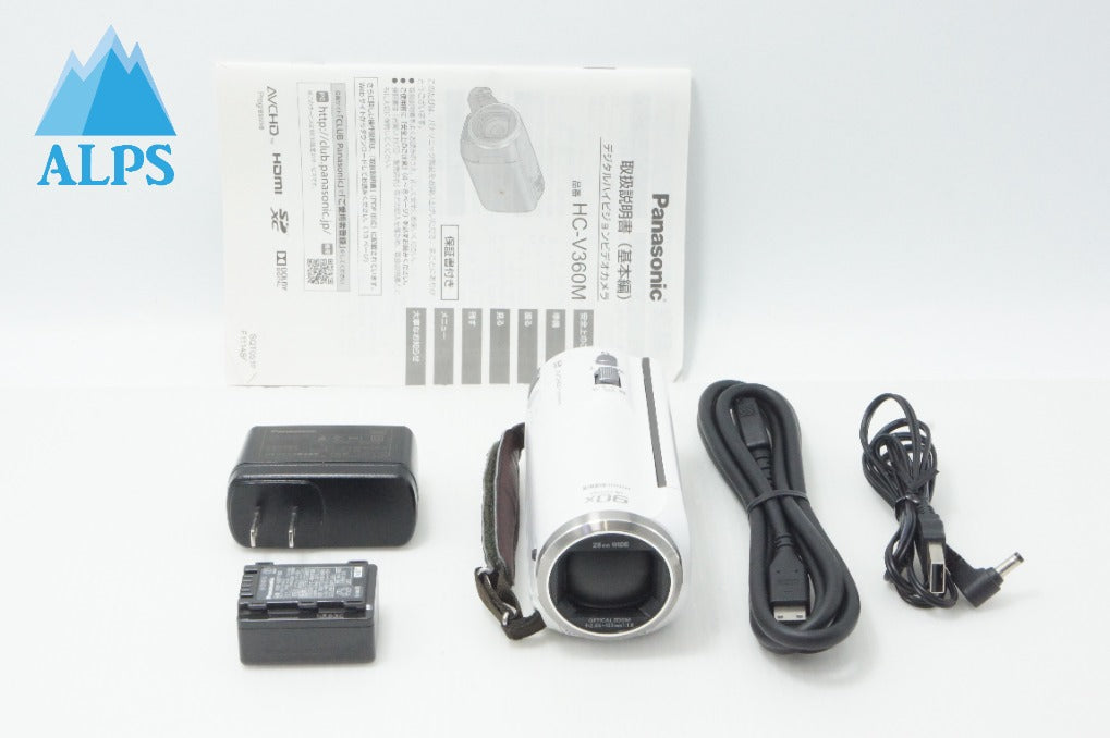 美品 Panasonic パナソニック デジタルハイビジョンビデオカメラ HC-V360M ホワイト 260624ay