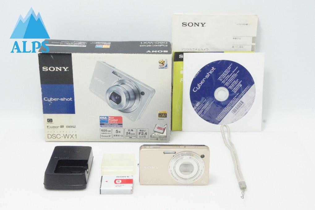 美品 SONY ソニー Cyber-shot DSC-WX1 コンパクトデジタルカメラ ゴールド 元箱付 260624d
