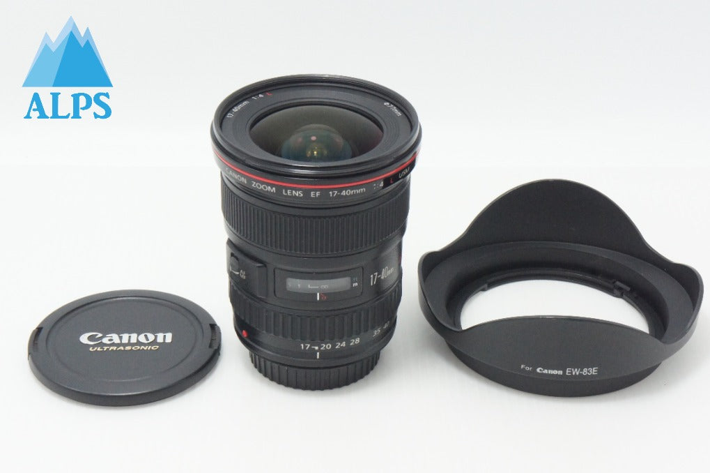 良品 Canon キヤノン EF 17-40mm F4L USM フルサイズ ズームレンズ フード付 260625f