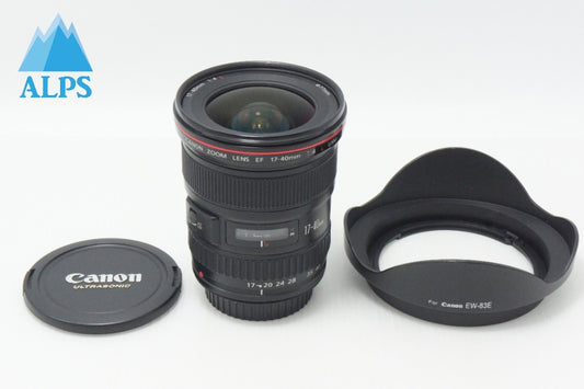 良品 Canon キヤノン EF 17-40mm F4L USM フルサイズ ズームレンズ フード付 260625f