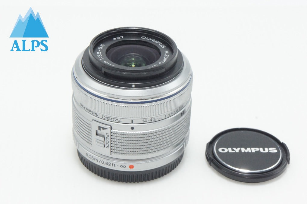 良品 OLYMPUS オリンパス M.ZUIKO DIGITAL 14-42mm F3.5-5.6 II R マイクロフォーサーズ シルバー 260625ab