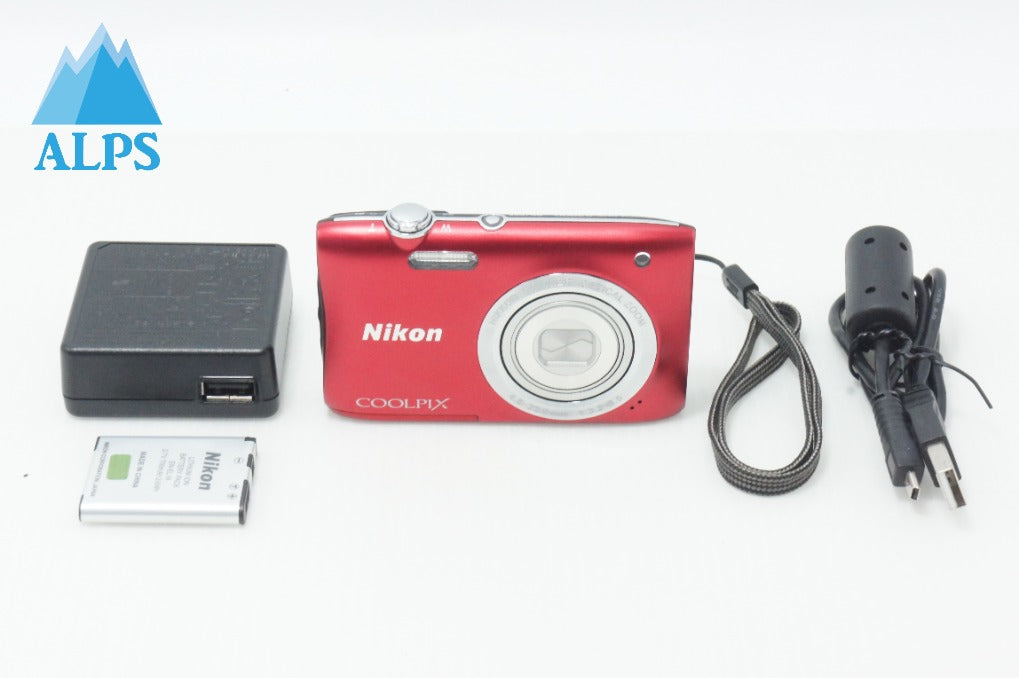 良品 Nikon ニコン COOLPIX S2900 コンパクトデジタルカメラ レッド 260626h