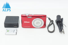 良品 Nikon ニコン COOLPIX S2900 コンパクトデジタルカメラ レッド 260626h