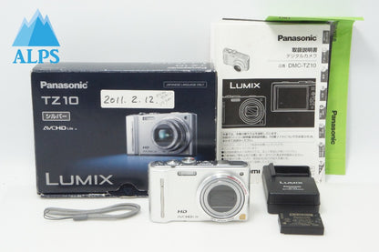 Panasonic パナソニック LUMIX DMC-TZ10 コンパクトデジタルカメラ シルバー 元箱付 260629b