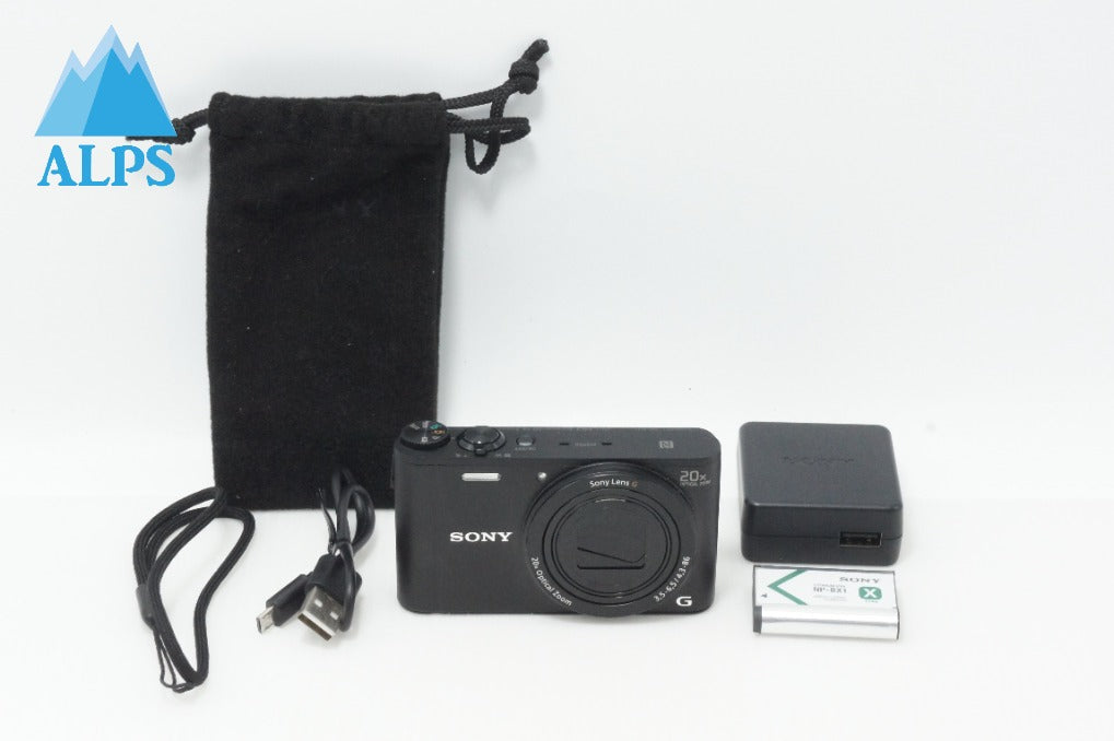 美品 SONY ソニー Cyber-shot DSC-WX350 コンパクトデジタルカメラ ブラック ポーチ付 260630a