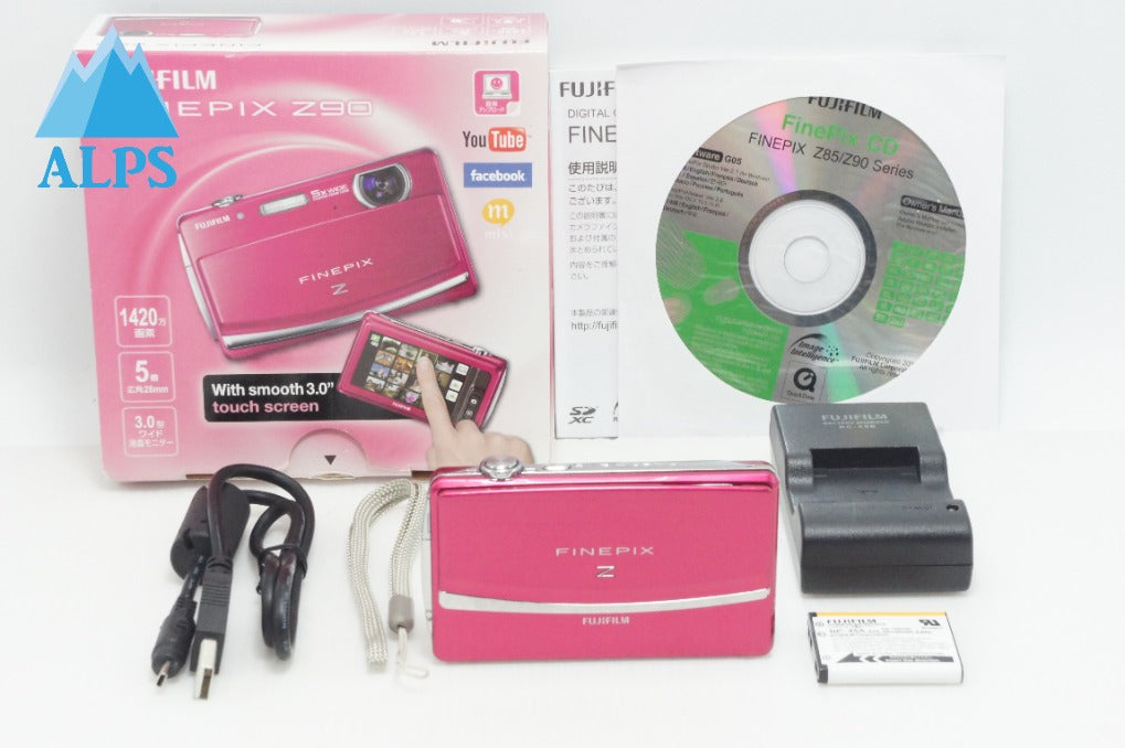 良品 FUJIFILM フジフィルム FinePix Z90 コンパクトデジタルカメラ ピンク 元箱付 260630f