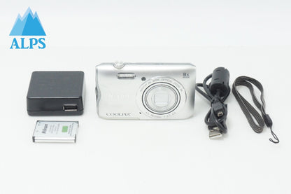 良品 Nikon ニコン COOLPIX A300 コンパクトデジタルカメラ シルバー 260630m