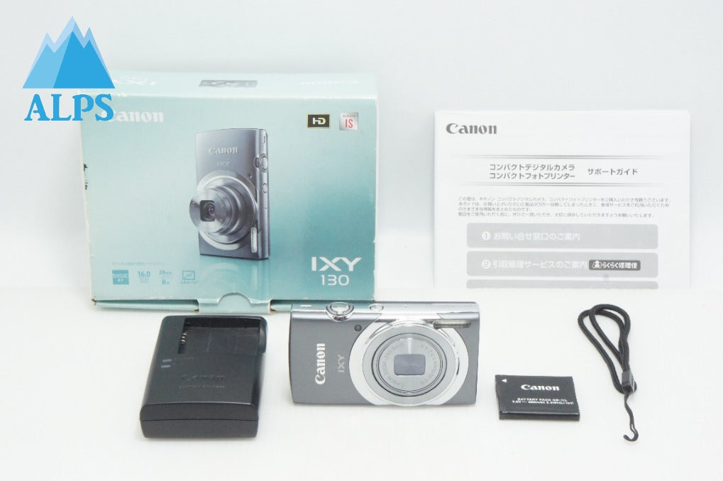 美品 Canon キヤノン IXY 130 コンパクトデジタルカメラ グレー 元箱付 260630p