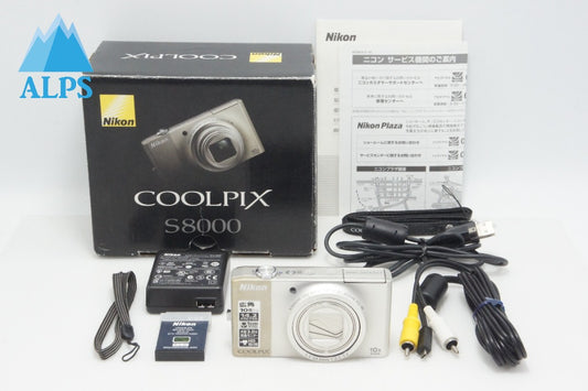 Nikon COOLPIX S8000 Compact Digital Camera Champagne Gold With Original Box 260630s