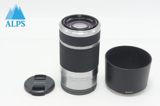 Mint SONY E 55-210mm F4.5-6.3 OSS SEL55210 Silver E-mount APS-C Zoom Lens with Hood 260701ag