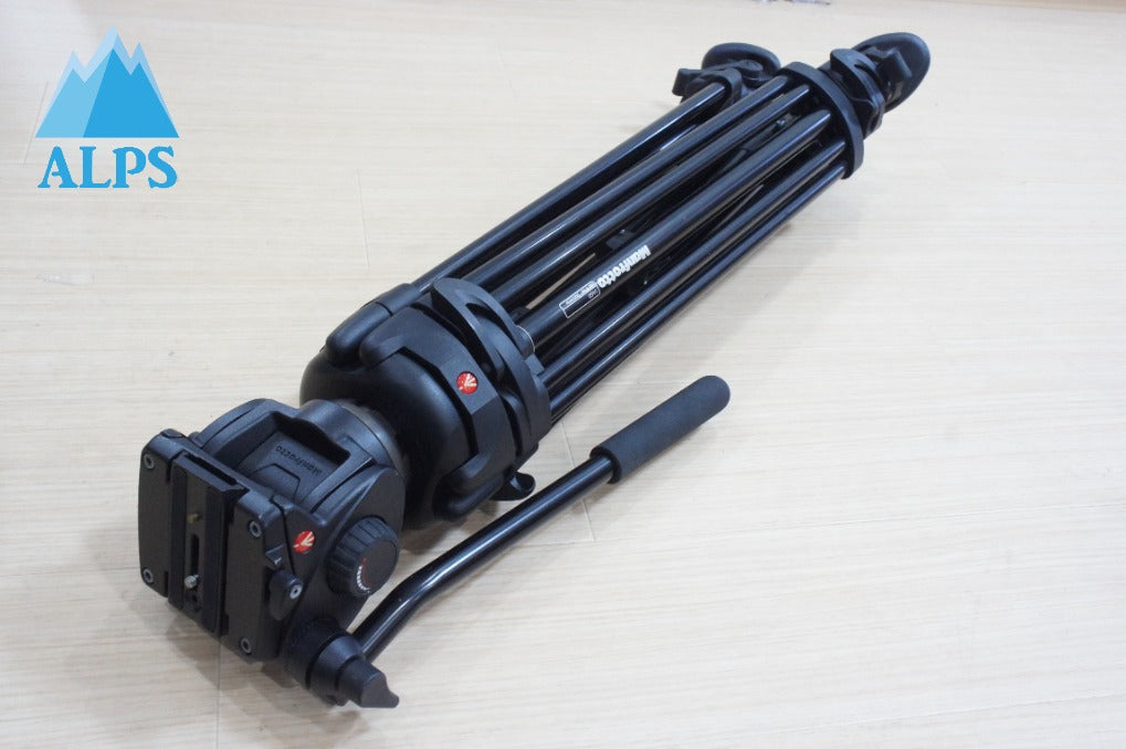 良品 Manfrotto マンフロット 546B 三脚 + 501HDV 雲台 バッグ付 260701h