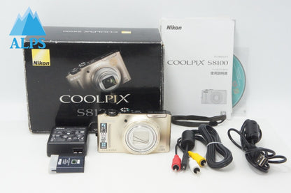 Nikon ニコン COOLPIX S8100 コンパクトデジタルカメラ プレシャスゴールド 元箱付 260701l