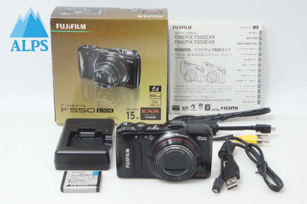 美品 FUJIFILM フジフイルム FinePix F550 EXR コンパクトデジタルカメラ ブラック 元箱付 260702e