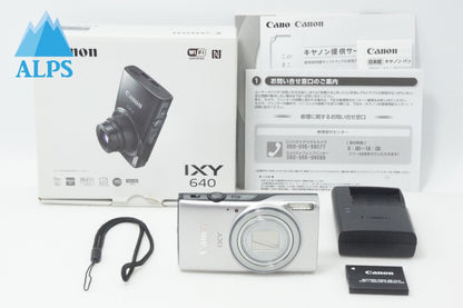 美品 Canon キヤノン IXY 640 コンパクトデジタルカメラ シルバー 元箱付 260702r