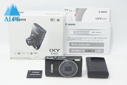 良品 Canon キヤノン IXY 640 コンパクトデジタルカメラ ブラック 元箱付 260702w
