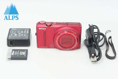 Nikon ニコン COOLPIX S9100 コンパクトデジタルカメラ グロリアスレッド 260703ap
