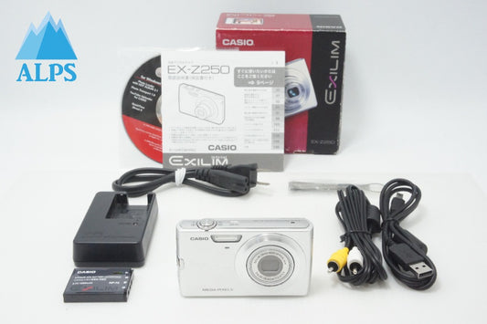 Good Condition CASIO EXILIM EX-Z250 Compact Digital Camera Silver With Original Box 260703b