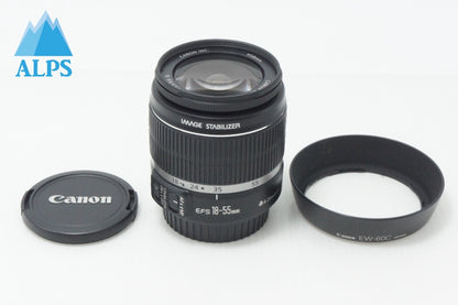 美品 Canon キヤノン EF-S 18-55mm F3.5-5.6 IS APS-C ズームレンズ フード付 260703g