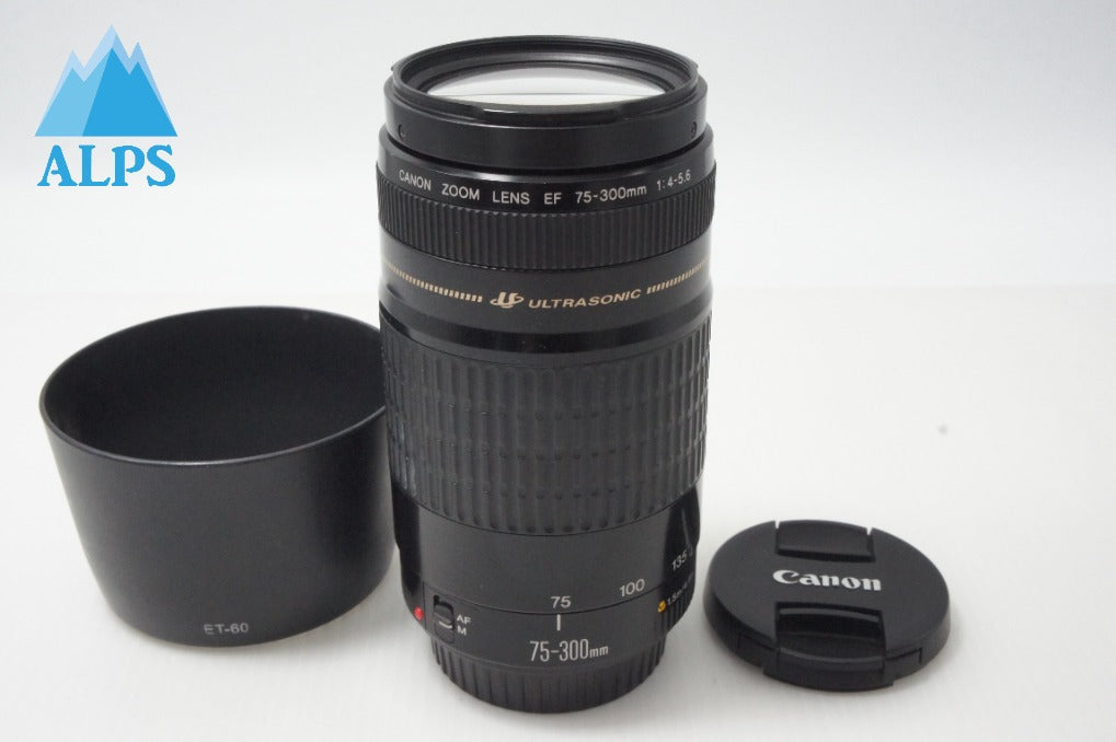 訳あり品 Canon キヤノン EF 75-300mm F4-5.6 USM フルサイズ ズームレンズ フード付 260703v