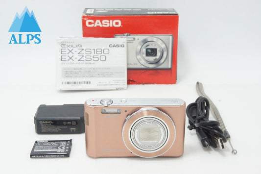 美品 CASIO カシオ EXILIM EX-ZS180 コンパクトデジタルカメラ ブラウン 元箱付 260706aa