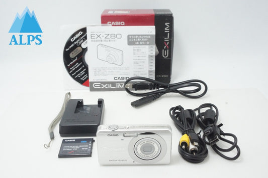 良品 CASIO カシオ EXILIM EX-Z80 コンパクトデジタルカメラ シルバー 元箱付 260706f