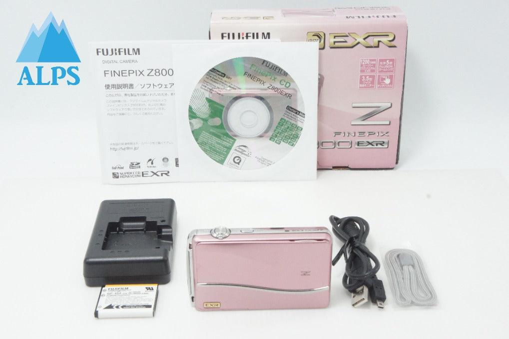 良品 FUJIFILM フジフイルム FinePix Z800EXR コンパクトデジタルカメラ ピンク 元箱付 260706h