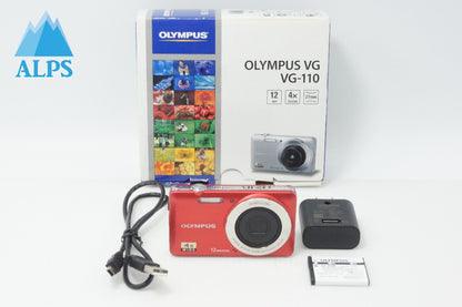 良品 OLYMPUS オリンパス VG-110 コンパクトデジタルカメラ レッド 元箱付 260706k