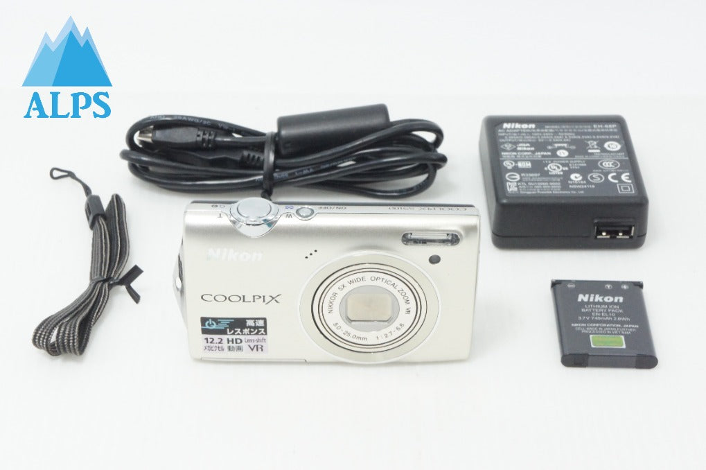 美品 Nikon ニコン COOLPIX S5100 コンパクトデジタルカメラ ウォームシルバー 260706m