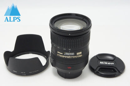 美品 Nikon ニコン AF-S DX VR ZOOM NIKKOR 18-200mm F3.5-5.6G IF ED APSｰC ズームレンズ フード付 260707s