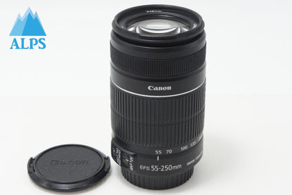 良品 Canon キヤノン EF-S 55-250mm F4-5.6 IS II APS-C ズームレンズ 260708aa