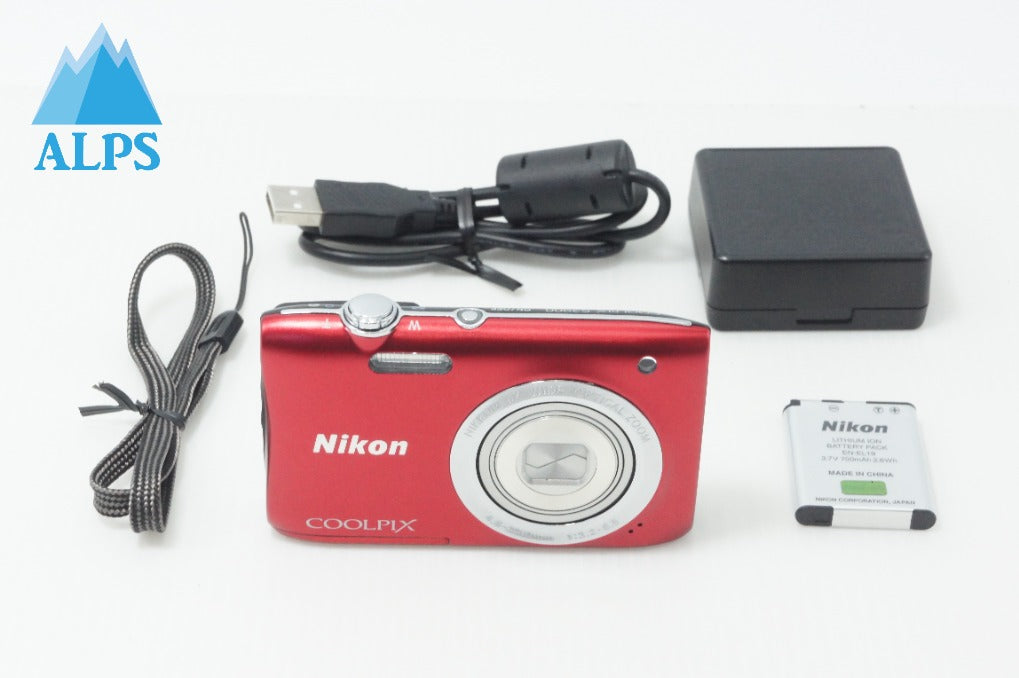 美品 Nikon ニコン COOLPIX S2900 コンパクトデジタルカメラ レッド 260708ic