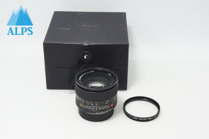 美品 LEICA ライカ SUMMILUX-R 50mm F1.4 ROM E60 Rマウント 単焦点レンズ フィルター 元箱付 260708z