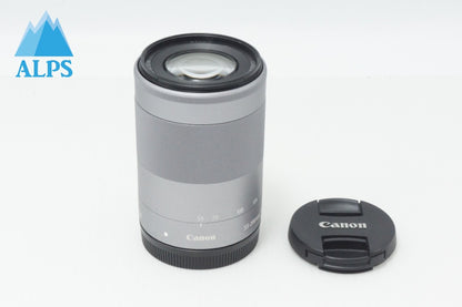 美品 Canon キヤノン EF-M 55-200mm F4.5-6.3 IS STM シルバー EF-Mマウント APS-C ズームレンズ 260710m