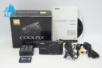 Nikon ニコン COOLPIX S6000 コンパクトデジタルカメラ ブラック 元箱付 260714ac