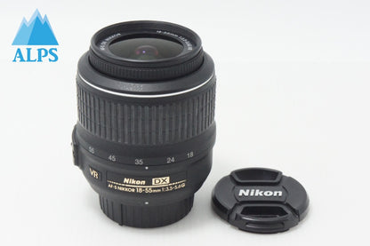 美品 Nikon ニコン AF-S DX NIKKOR 18-55mm F3.5-5.6G VR APS-C ズームレンズ 260714ag