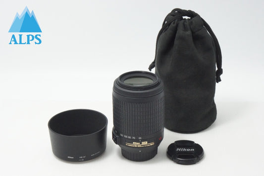 良品 Nikon ニコン AF-S DX NIKKOR 55-200mm F4-5.6G ED VR APS-C ズームレンズ フード ポーチ付 260714ah
