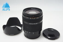 良品 SONY ソニー DT 18-200mm F3.5-6.3 SAL18200 MINOLTA ミノルタ αマウント ズームレンズ APS-C フード付 260714aj