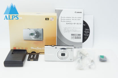 Canon PowerShot A2400 IS Compact Digital Camera Silver with Original Box 260716b