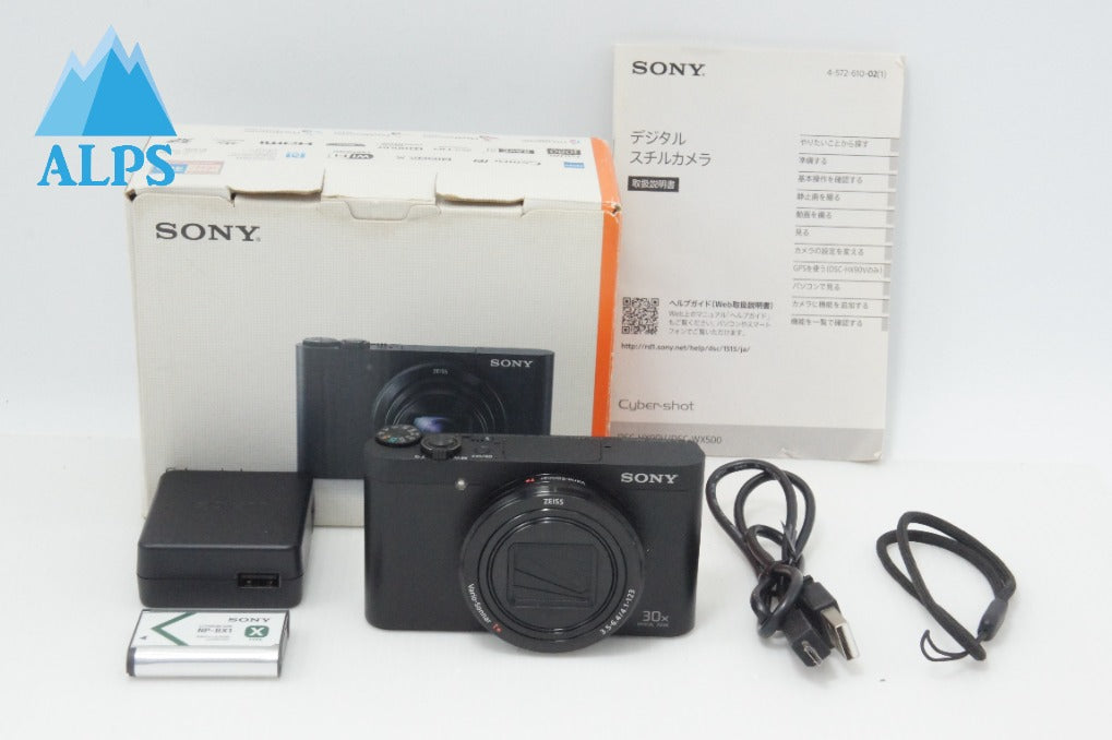 美品 SONY ソニー Cyber-shot DSC-WX500 コンパクトデジタルカメラ ブラック 元箱付 260717aa