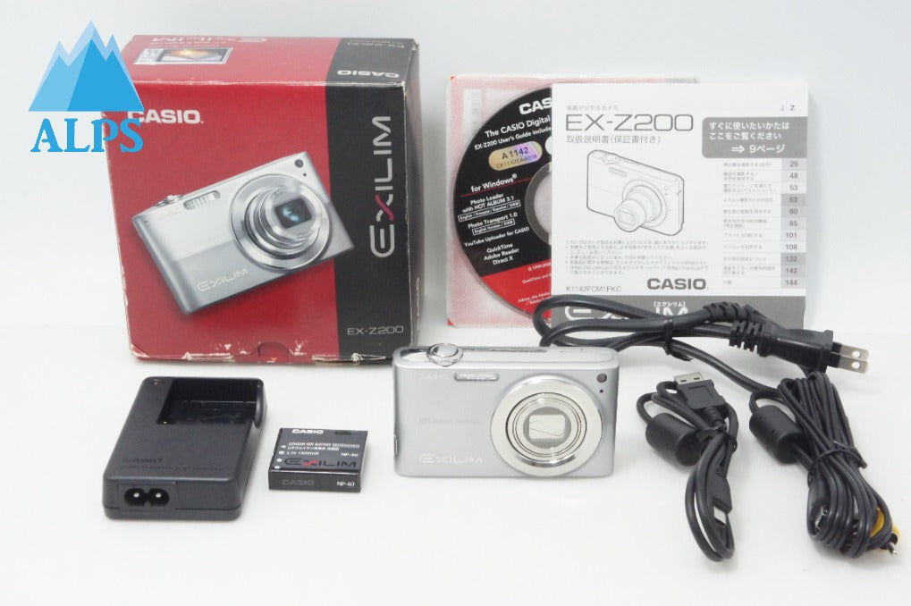 CASIO カシオ EXILIM EX-Z200 コンパクトデジタルカメラ シルバー 元箱付 260722e