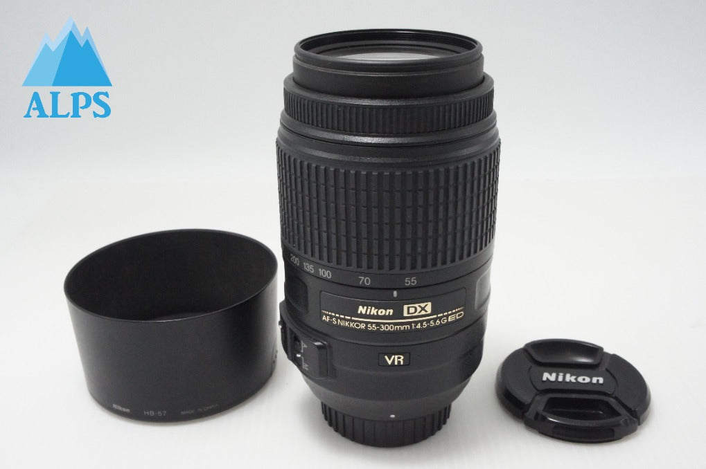 訳あり品 Nikon ニコン AF-S DX NIKKOR 55-300mm F4.5-5.6G ED VR APS-C ズームレンズ フード付 260722n