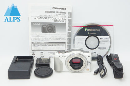 Panasonic パナソニック LUMIX DMC-GF5 ボディ ミラーレス一眼カメラ ホワイト 260724g