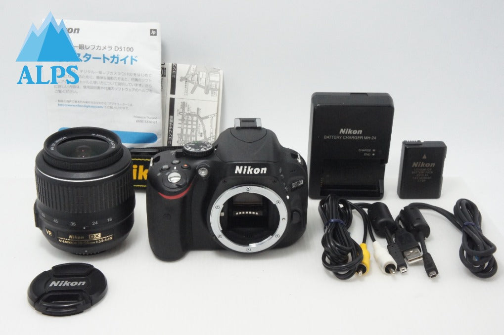 Nikon ニコン D5100 ボディ + AF-S DX NIKKOR 18-55mm VR レンズキット デジタル一眼レフカメラ 260728j