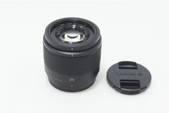 美品 Panasonic パナソニック LUMIX G 25mm F1.7 ASPH. H-H025 マイクロフォーサーズ 単焦点レンズ ブラック 260618ac