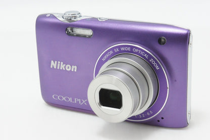 美品 Nikon ニコン COOLPIX S3100 コンパクトデジタルカメラ ファインパープル 260616av