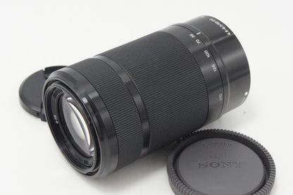 美品 SONY ソニー E 55-210mm F4.5-6.3 OSS SEL55210 Eマウント APS-C ズームレンズ ブラック フード付 260616z
