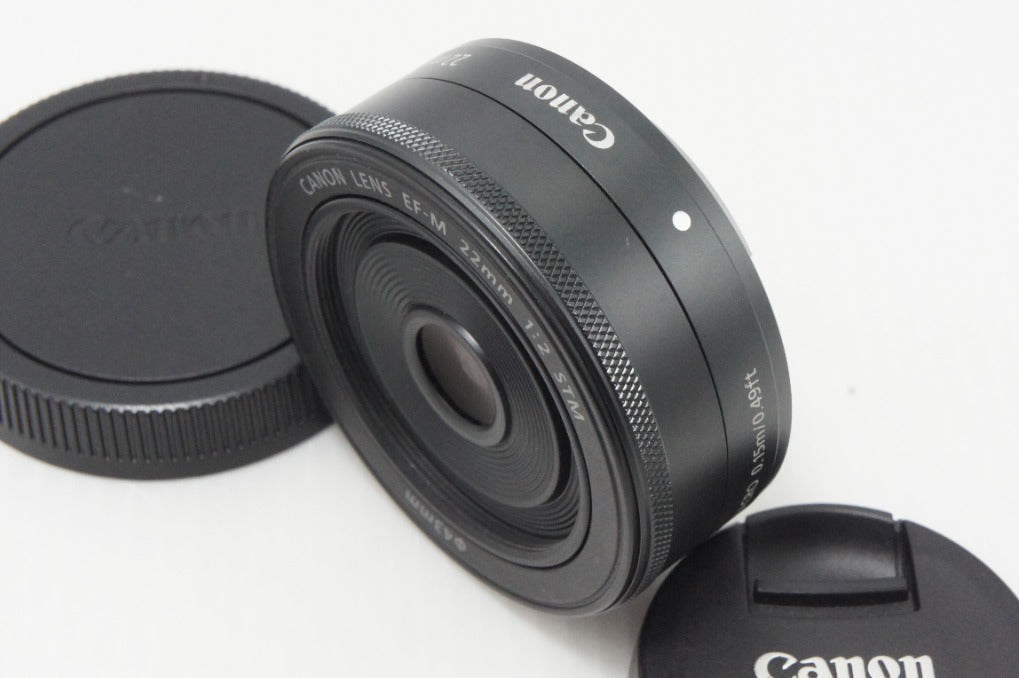 良品 Canon キヤノン EF-M 22mm F2 STM APS-C EF-Mマウント ブラック 単焦点レンズ 260616x