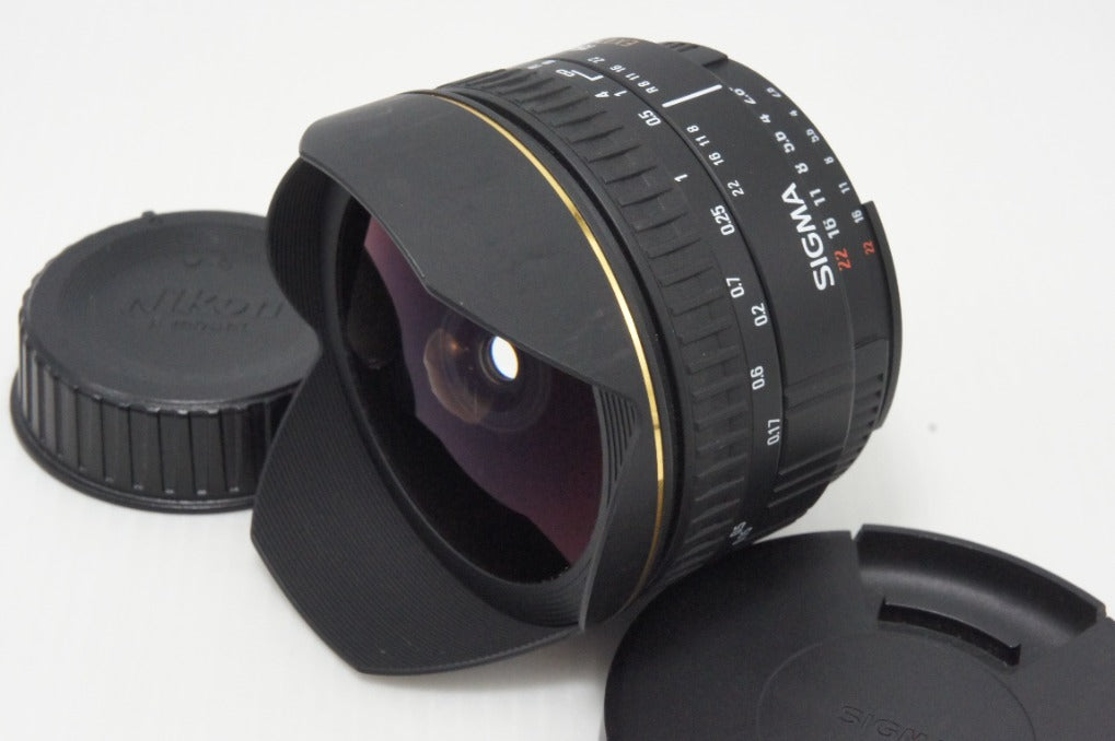 良品 SIGMA シグマ 15mm F2.8 EX DG DIAGONAL FISHEYE Nikon ニコン Fマウント 単焦点レンズ ケース付 260617d
