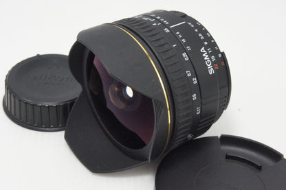 良品 SIGMA シグマ 15mm F2.8 EX DG DIAGONAL FISHEYE Nikon ニコン Fマウント 単焦点レンズ ケース付 260617d
