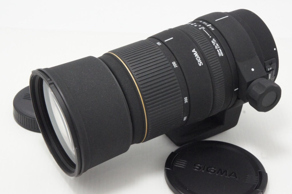 良品 SIGMA シグマ AF APO 135-400mm F4.5-5.6 DG Canon キヤノン EFマウント ズームレンズ フード付 260618ah